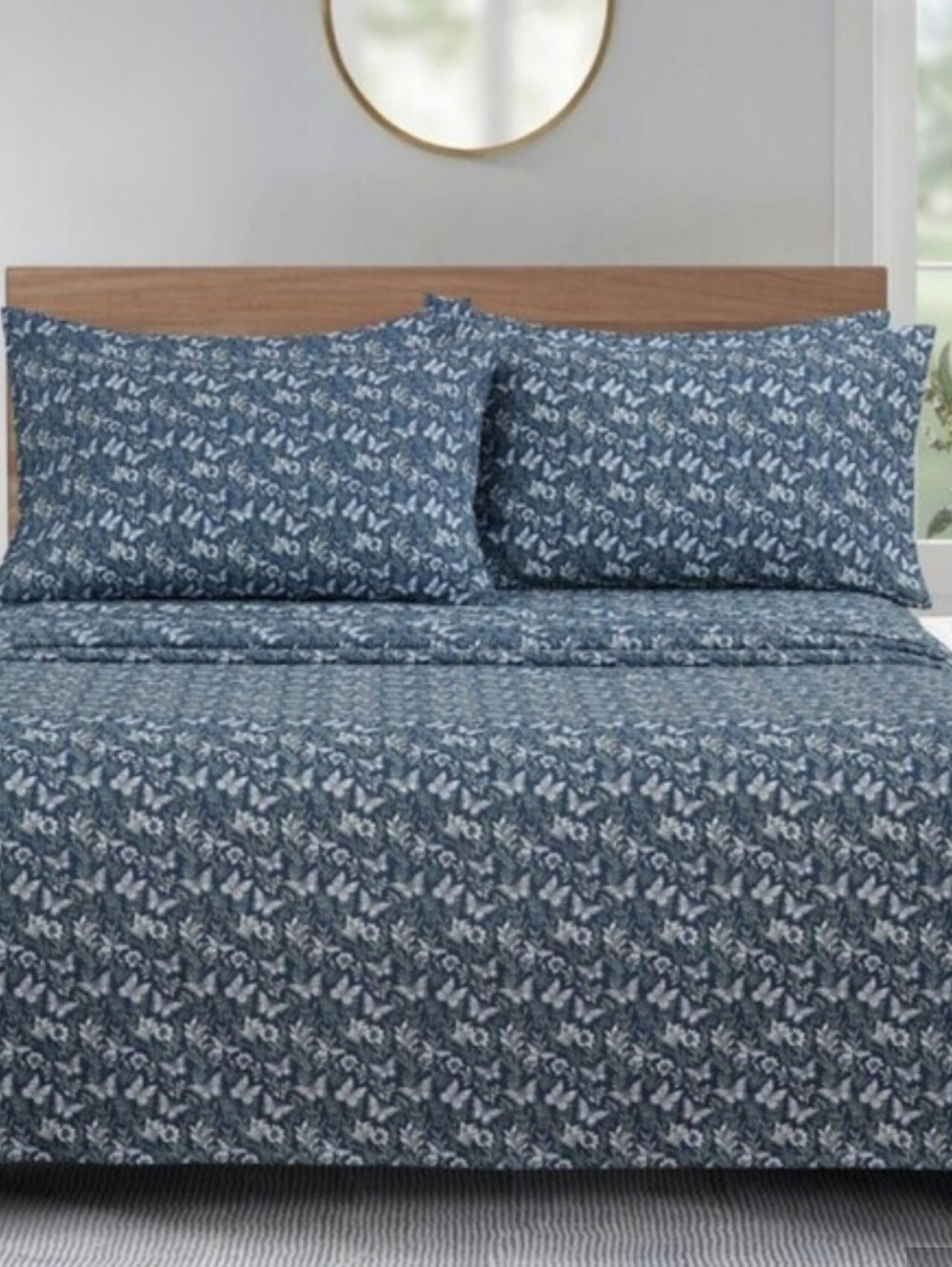 South Point Home Fashions Microfiber 6-piece Sheet Set, King Butterfly Flowers,